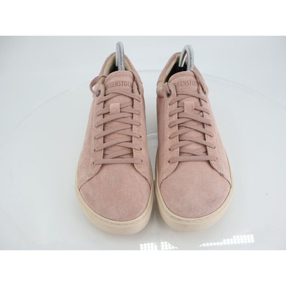Birkenstock Bend Low Sneakers Women 40 9 Blush Pink Suede Leather Lace Up Shoes - Picture 4 of 16